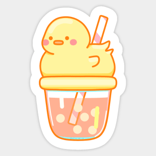 Boba Duck Sticker